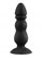 Черный конический анальный виброплаг - 11,3 см. - фото 298214