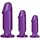 Набор из трех фиолетовых анальных фаллоимитаторов Crystal Jellies Anal Starter Kit - фото 298733