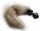 Черная маленькая анальная пробка с хвостиком Fox Tail Buttplug - фото 300795