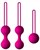 Набор из 3 вагинальных шариков Кегеля розового цвета - фото 307538