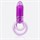 Фиолетовое виброкольцо с подхватом мошонки DOUBLE O 8 PURPLE - фото 316509