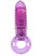 Фиолетовое эрекционное кольцо с вибрацией и пальчиком OYEAH PURPLE - фото 317049