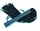 Черная замшевая плеть с гладкой кожаной рукоятью - 45 см. - фото 328950