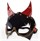Черно-красная маска с рожками - фото 329234