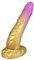 Золотистый фаллоимитатор  Феникс mini  - 18,5 см. - фото 329633