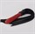 Черная плеть с красной ручкой-фаллоимитатором - 65 см. - фото 330374