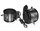 Серебристо-черные наручники с шипами и металлическим блеском - фото 333350