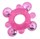 Розовое эрекционное кольцо c бусинками - фото 384037
