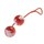 Красно-белые вагинальные шарики  со смещенным центром тяжести Duoballs - фото 384159