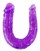 Двухголовый  фиолетовый фаллоимитатор - 29,8 см. - фото 384373