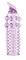 Гелевая фиолетовая насадка с шариками, шипами и усиком - 11 см. - фото 384549