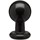 Круглая черная анальная пробка Classic Round Butt Plugs Large - 12,1 см. - фото 385164