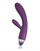 Фиолетовый вибратор Alice с клиторальным отростком - 20 см. - фото 386130