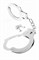 Металлические серебристые наручники Designer Metal Handcuffs - фото 386478