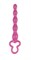 Розовая анальная цепочка Clover Anal Rod - 18 см. - фото 387761