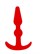 Красная анальная втулка T-SHAPE SILICONE BUTT PLUG RED - 9,9 см. - фото 388446
