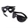 Чёрная кожаная маска с велюровой подкладкой - фото 388634