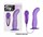Гибкий фиолетовый вибратор на присоске - 18 см. - фото 389532