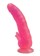 Розовый фаллоимитатор с лепестками у присоски - 18,5 см. - фото 390262