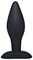 Чёрный анальный стимулятор Silicone Butt Plug Large - 12 см. - фото 392285