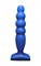 Синий анальный стимулятор Large Bubble Plug - 14,5 см. - фото 392312