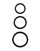 Набор из трех черных эрекционных колец Silicone 3-Ring Stamina Set - фото 393066