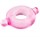 Розовое эрекционное кольцо с ушками для удобства надевания BASICX TPR COCKRING PINK - фото 393640