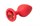 Красная силиконовая пробка с алым стразом - 7,1 см. - фото 393898