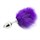Металлическая пробка с фиолетовым хвостиком - 11 см. - фото 393916
