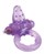 Фиолетовое эрекционное кольцо с вибрацией и рельефным язычком NUBBY CLITORAL PROBE COCKRING - фото 394232