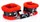 Красные меховые наручники с ремешками из лакированной кожи - фото 394422