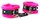 Розовые меховые наручники с ремешками из лакированной кожи - фото 394425