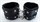 Черные широкие наручники с двумя ремешками - фото 394864