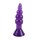 Фиолетовая анальная пробка-елочка с присоской - 17 см. - фото 395140