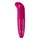 Ярко-розовый мини-вибратор для G-стимуляции - 15,5 см. - фото 395607