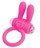 Розовое эрекционное виброкольцо A-toys с ушками - фото 396198