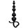 Чёрная анальная цепочка Begginers Beads - 18 см. - фото 396331