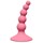 Розовая анальная пробка Ribbed Plug Pink - 10,5 см. - фото 396477
