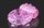 Розовое виброкольцо с рельефом в виде бабочки - фото 397618