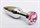 Удлинённая серебристая пробка с розовым кристаллом - 11,2 см. - фото 397848