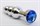 Серебристая анальная ёлочка с синим кристаллом - 11,2 см. - фото 397861
