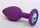 Фиолетовая силиконовая пробка с голубым стразом - 7,1 см. - фото 397877