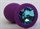 Фиолетовая силиконовая пробка с голубым стразом - 9,5 см. - фото 397878