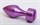 Фиолетовая анальная пробка с широким основанием и фиолетовым кристаллом - 7,8 см. - фото 397931