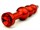 Красная анальная ёлочка с красным кристаллом - 11,2 см. - фото 397958