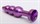Фиолетовая фигурная анальная ёлочка с фиолетовым кристаллом - 11,2 см. - фото 397974