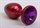 Красная анальная пробка с фиолетовым стразом - 7,6 см. - фото 398250