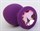 Фиолетовая силиконовая пробка с розовым стразом - 9,5 см. - фото 398269
