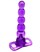 Фиолетовый анальный конус из 5 шариков - 16 см. - фото 398514
