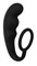 Чёрное эрекционное кольцо с анальным стимулятором Mountain Range Anal Plug - фото 399137